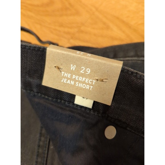 Madewell Shorts Womens 29 Black The Perfect Jean Denim Distressed High Rise - Picture 10 of 12